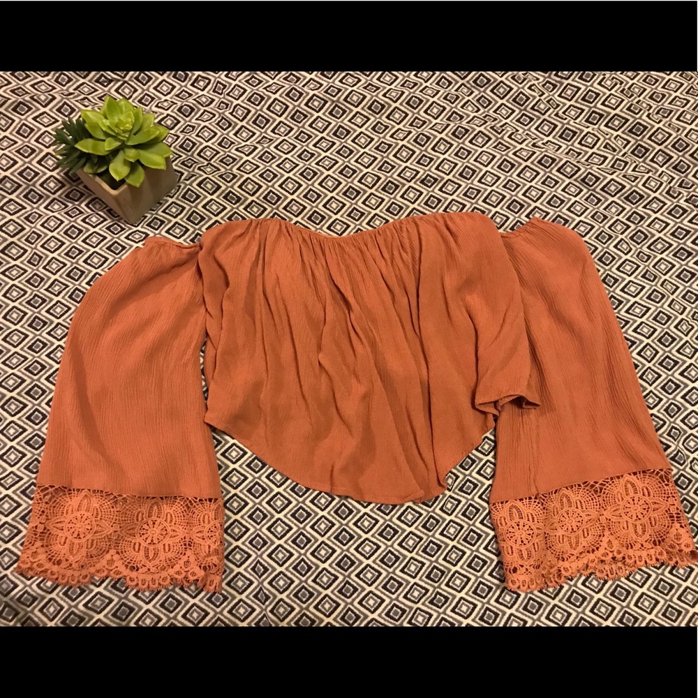 A cute & fun off the shoulder top!!!